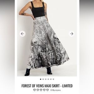 Blackmilk Forest of Veins Maxi skirt NWT